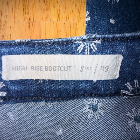 Anthropologie Pilcro embroidered Women's high rise cropped bootcut size 29 Jeans - Picture 9 of 14